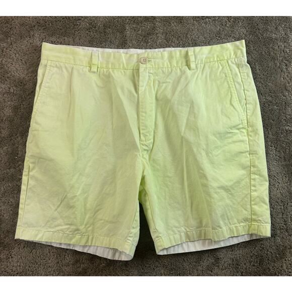 Vineyard Vines Breaker Short Chino Shorts Neon Yellow Green 38 Men's 7" - Picture 1 of 6